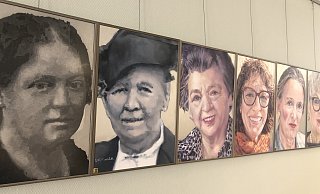 Die porträtierten Salzufler Frauen sind (von links) Johanne Hoffmann, Margarethe Ruge, Mia Hunecke, Janina Klassen, Ute Frevert und Leonie Baumann. - Alexandra Schaller