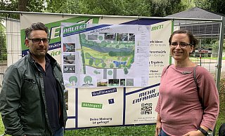Die Landschaftsarchitekten Marco Genser und Katharina Krause sind die Planer der „Area 61" im Gütersloher Westen. - Christian Bröder
