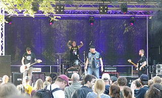 Auf dem ersten Kuppelfest stand auch die Band Rødel auf der Bühne und sorgte für ordentlich Sound. Foto: Raphael Bopp - Raphael Bopp