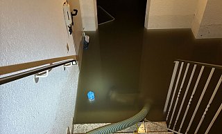 Nach dem schweren Gewitter musste die Feuerwehr in Bad Oeynhausen etliche Keller auspumpen. - Stefan Flaig/Feuerwehr