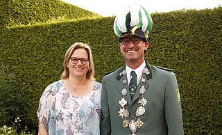 Manuela und Frank Wiese regieren als Königspaar. - Schützen