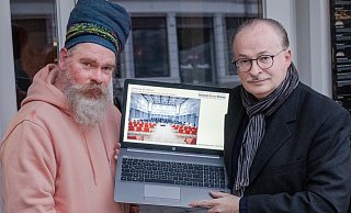 Jürgen Josting und Andreas Jotzo (Herforder Bürger Bündnis, r.) stellen eine weitere Alternative zum OWL-Forum vor. - Ralf Bittner