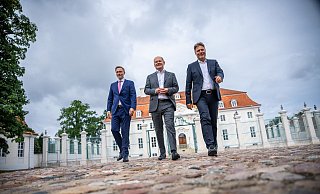 Die Spitzen der Ampel-Parteien befinden sich in unruhigem Fahrwasser. - Michael Kappeler