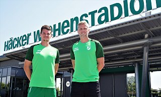 Sportliches Zuhause: Julian Wolff (l.) spielt seit 2018 für den SVR, Daniel Flottmann sogar schon seit 2017. - Andreas Gerth