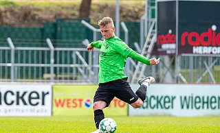 Premiere: Marco Hober erzielte in Oberhausen seinen ersten Treffer für den SV Rödinghausen in der Regionalliga. - Joel Beinke