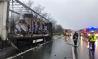 Lkw-Brand auf der A2. - Jürgen Mahncke