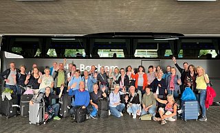 Die 33-köpfige Reisegruppe war nach der Landung in Düsseldorf sichtbar gelöst. - Pastoralverbund