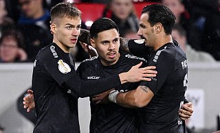 Sturm-Routinier Adriano Grimaldi (r.) schoss beim SCP die meisten Tore. Raphael Obermair (M.) verbuchte die meisten Einsatzminuten. Filip Bilbija (l.) beging die meisten Fouls. - Imago Images