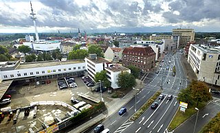 Auf dem ehemaligen Postareal neben dem Gütersloher Hauptbahnhof will die Stadt den ZOB unterbringen. - Andreas Frücht