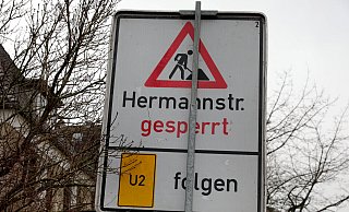 Die Hermannstraße wird ab Montag nach dem ersten Berufsverkehr voll gesperrt. Foto: Frank-Michael Kiel-Steinkamp - Frank-Michael Kiel-Steinkamp