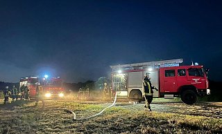 Die Feuerwehr hat einen Flächenbrand in Hartum gelöscht. - Feuerwehr Hille
