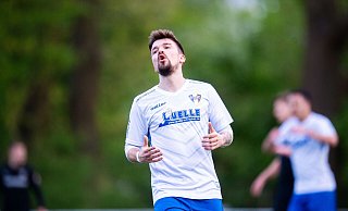 Die Nerven behalten: Justin Manske verwandelte in Detmold den letzten Elfmeter und schoss den SC Herford damit in die 3. Runde des Westfalenpokals. - Noah Wedel