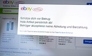 Die Website der Ebay Kleinanzeigen warnt die Nutzer vor Betrug. - picture alliance / dpa-tmn