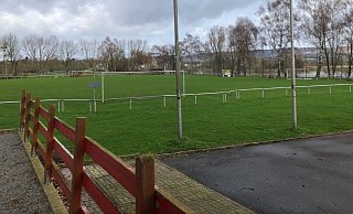 Der Sportplatz auf der Rehmer Insel soll durch einen Zaun geschützt werden. - Nicole Sielermann