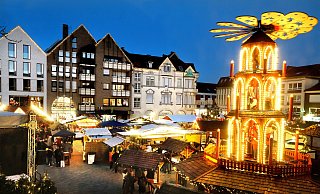 Das Hüttendorf auf dem Berliner Platz in Gütersloh ist seit dem 30. November geöffnet. - Andreas Frücht