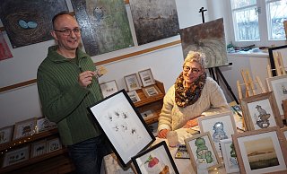 Farbiges und Phantasievolles präsentierten Dragan Trifunovic´ und Petra Schrader. - Josef Köhne