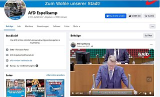 "Gegenangriff: Jetzt schlägt die AfD zurück!" heißt es auf der Facebook-Seite der AfD Espelkamp. - Frank Hartmann