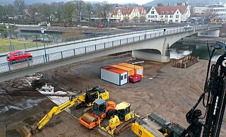 Es hat sich schon einiges getan rund um die Höxteraner Weserbrücke. Vieles mehr soll im kommenden Jahr folgen. Der Zeitplan wird immer konkreter. - Thomas Kube