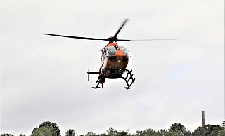 Der Rettungshubschrauber war alarmiert worden. - Simone Flörke