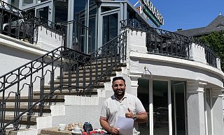 Die Vorfreude ist groß: Mohamed "Momo" Salah eröffnet bald das Rodizio Minden - im selben Gebäude wie sein Event-Restaurant Scarabeo Minden. MT-Foto: - Patrick Schwemling