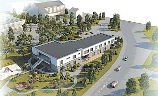 So soll das fertige Christophorus-Inklusionszentrum aussehen. - Illustration Architekturbüro Brockmeyer + Rüting/Schultheiss