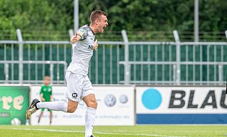 Zum zwischenzeitlichen 2:2 getroffen: Luca Horn schreit seine Freude heraus. - Joel Beinke