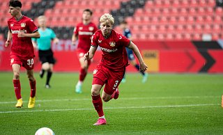 Anton Bäuerle kommt aus der Nachwuchsabteilung von Bayer 04 Leverkusen zum SC Paderborn. - picture alliance / BEAUTIFUL SPORTS/Buriakov
