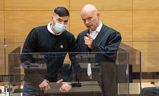 26.04.2022 Bielefeld NW Bie Lokales. Prozeß am, Landgericht gegen Niklas P. Beginnt heute morgen. Tatvorwurf: Altstadtschütze wegen versuchten Mordes. - Oliver Krato