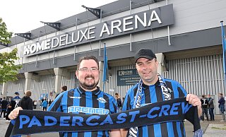 Andreas Ludwig (l.) ist seit der Erstauflage der Drei-Hasen-Grätsche im September 2019 mit dabei. Der neue Kolumnist an seiner Seite ist Markus Lüttgens, der die Nachfolge von Stephan Simann antritt. - Frank Beineke