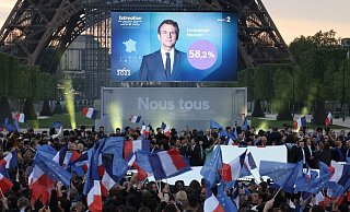 Emmanuel Macron hat sich durchgesetzt. - picture alliance/dpa/MAXPPP