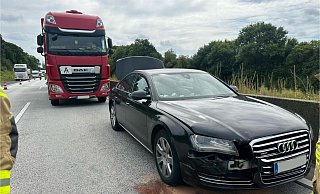 Gut zu tun hatten die Einsatzkräfte am Montagmittag auf der Autobahn 44 zwischen Warburg und Diemelstadt, wo sich gleich zwei Unfälle binnen einer Minute ereigneten. - FFW Warburg
