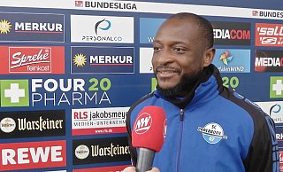 Paderborns Mittelfeldspieler David Kinsombi im Interview mit "nw.de". - NW