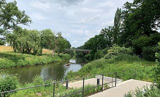 Aussicht auf die Werre im neu gestalteten Werreauen-Park Foto: Stadt Löhne - Stadt Löhne