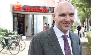 Matthias Paschke, Vorstand der Sparkasse Bad Oeynhausen-Porta Westfalica. - Jörg Stuke