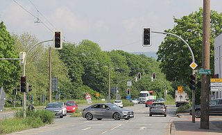 Die Ampel auf der Mindener Straße, Zum Rehmer Eck ist nach einem Unfall ausgefallen,. - Ulf Hanke