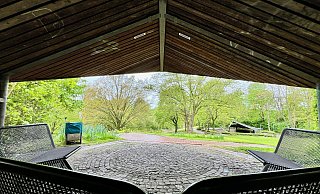 An diesem Pavillion im Bürgerpark Hausberge kam es zur Tat. MT-Archivfoto: - Thomas Lieske