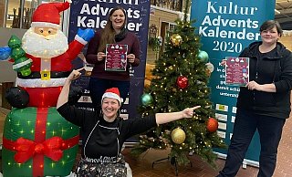 Grit Fiefstück, Ann-Kathrin Albert und Linn Kaßner-Dingersen freuen sich auf Weihnachten in der Zukunftswerkstatt. - Privat