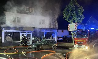 In einer Pizzeria in Löhne hat es in der Nacht zu Donnerstag gebrannt. - Feuerwehr Löhne