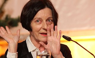 Ein Höhepunkt im Programm des Literaturfestes war die Lesung mit Nobelpreisträgerin Herta Müller bei den Poetischen Quellen 2017. - Jörg Stuke