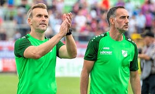 Zeit in Rödinghausen abgelaufen: Trainer Carsten Rump und Co-Trainer Massimilian Porcello. - Joel Beinke