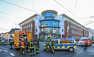 Der Einsatzort: ein mehrstöckiges Bürogebäude, in dem die Barmer-Ersatzkasse sitzt. - Sarah Jonek
