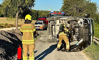 Zu einem Unfall mit mehreren Verletzen kam es am Freitagmorgen in Paderborn-Dahl. - Ralph Meyer