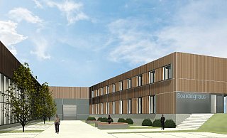 Der geplante Neubau soll zum Zentrum der Aus- und Weiterbildung in der Möbelindustrie werden. - ZEUS