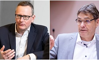 Stefan Berger (l.) hat den Vorsitz der CDU-NRW-Abgeordneten im EU-Parlament von Peter Liese übernommen. - Stefan Berger / picture alliance
