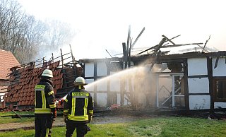 Das Haus im Südwesten des Stockhauser Ortskerns wurde durch das Feuer völlig zerstört. - Joern Spreen-Ledebur