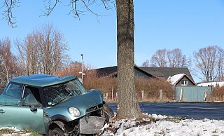 Der Mann war mit seinem Auto auf dem Dützener Weg unterwegs. Er kam offenbar aus Hahlen und fuhr in Richtung Dützen. - Patrick Schwemling