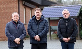 Der erste Vorsitzende Karl Heinz Scheibe (von links), Geschäftsführer Bernd Kubert und sein Vorgänger Stefan Türbsch sprachen über den Missbrauchsfall im Verein. - Alex Lehn