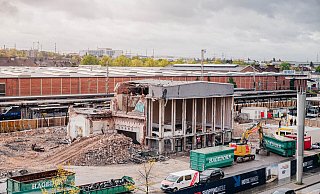 Das bisherige Bahnhofsgebäude aus den 50er Jahren macht Platz für den Neubau. - Besim Mazhiqi