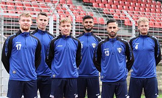Die Neuzugänge: Julian Czaja (v. l.), Vitali Tichomirov, Alexander Geiger, Hashem Celik, Aziz Cakmak und Igor Safonov. - Andreas Gerth
