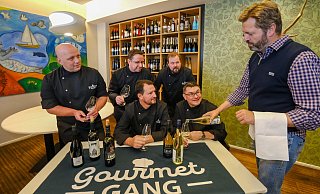 V.l.: Patrick Büscher, Silvio Eberlein, Sebastian Höptner, Hajdin Nimani, Bernhard Grubmüller, Olaf Klötzer - Andreas Zobe